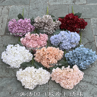 Vente en gros de haute qualité 5 têtes d'hortensia Real Touch fleur artificielle hortensia arrangement de fleurs pour la décoration de mariage