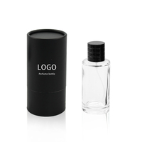Botol Parfum Kaca Kosong 30ml 50ml 100ml dengan Logo Custom, Kotak Mewah, Botol Parfum Silinder Custom