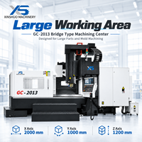 Centre d'usinage CNC à portique robuste XINSHUO, 3 axes, BT50, 24 outils ATC, positionnement 0,020 mm, fraiseuse à portique GC2013