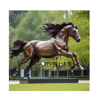 Usine promotionnelle professionnelle fonderie jardin Bronze ornement grande Bronze combat ELK Sculpture
