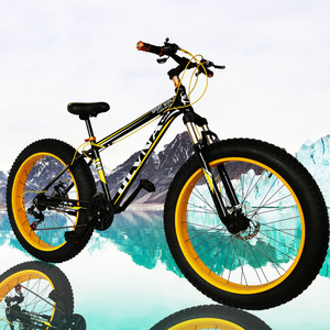 Bicicletta Fat Bike con Pneumatici Spessi per Neve, per Adulti, Uomo e Donna, Mountain Bike All-Terrain a Velocità Variabile con Doppio Freno a Disco e Forcella Ammortizzata - Product Image 1