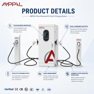 Estación de Carga Rápida CC AMPPAL de 160kw-320kw, CCS1/CHAdeMO/Ccs2/GB/T, Integrada y Personalizable, con Cuatro Conectores, Refrigeración por Aire Forzado y Protección IP54 - Product Image 3
