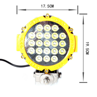 Luz de Trabajo LED de 12V, Luz de Conducción Redonda, Luz LED Súper Brillante para Camión o Tractor, 7 Pulgadas, 63W