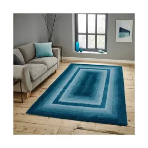 3D手工簇绒地毯客户设计簇绒机地毯蓬松高吸水定制植绒簇绒织物地毯