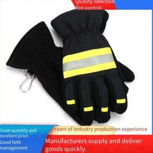 Gants de sécurité réfléchissants pour la protection contre les incendies 3C, en aramide, ignifuges, résistants à la chaleur, antidérapants, évacuant l'humidité, noirs - Product Image 5