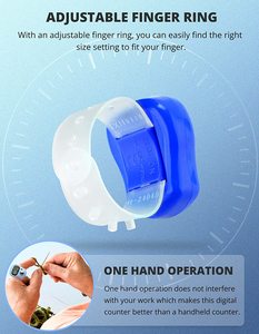 Ngón Tay Vòng Phong Cách 99999 Đếm 5-Chữ Số Hiển Thị Tally Điện Tử Ngón Tay Truy Cập Clicker Cho Đan Crochet Huấn Luyện Golf - Product Image 3