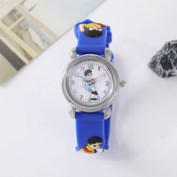 Montre pour enfants à thème football 3D, mode et loisirs, bracelet en silicone, montres pour enfants mignonnes et amusantes