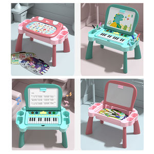 Mainan pusat meja sentuh dan belajar anak-anak, mainan Piano Keyboard menggambar meja belajar untuk anak-anak 3 in 1 - Product Image 5