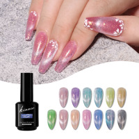 Vernis à ongles gel effet œil de chat cristal YUKI Brocade, 13 couleurs, 15 ml, forte adhérence magnétique, haute pigmentation, contrôle qualité strict KINNCO