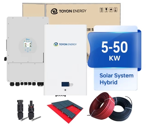 10-30kW Hybrid Solar Home System MPPT Controller Pure Sine Wave Inverter Off-Grid 3-Phase Solar Panel Set Lithium Ion Battery