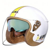 Casque de moto ABS pour adulte, certifié DOT, double visière, casque ouvert pour la sécurité à moto