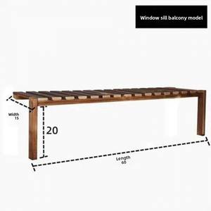 Support de fleurs suspendu élargi en bambou pour rebord de fenêtre de balcon, étagère de rangement anti-corrosion pour comptoir, présentoir de plantes - Product Image 5