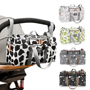 Stroller Mesh Bag With Cup Holder Multifunctional Baby Waterproof Organizer Premium Mommy Tote Hanger Travel Small