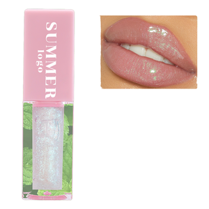 MLM Customizable Glitter Shimmer Plumping <b>Lip</b> Oil Magic Color Changing Peach Scented Hydrating <b>Lip</b> Gloss shimmer <b>lip</b> gloss - Product Image 1