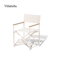 Fauteuil d'extérieur moderne en aluminium Patio meubles de jardin pliable extérieur chaise de directeur pour balcon d'hôtel