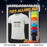 Groothandel op maat bedrukte effen witte T-shirts met patroon voor promotie en verkiezingscampagnes voor heren, gebreide stof