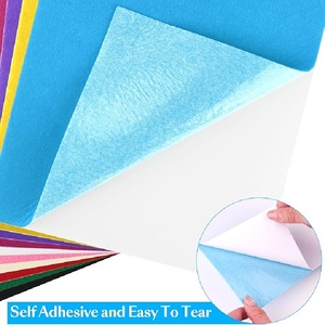 Feuilles de <span class=keywords><strong>tissu</strong></span> en feutre auto-adhésives 40 couleurs feutre arrière collant pour bricolage artisanat et doublures de tiroirs - Product Image 3