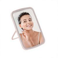 Espejo de Maquillaje LED, Plegable, Grande, de Escritorio, Recargable, para Dormitorios Estudiantiles, Espejo de Belleza Individual 1x