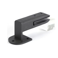 Poteau de balustrade en acier inoxydable 316 pour clôture de piscine en verre sans cadre, réglable noir 12-16mm, moderne pour balcon extérieur
