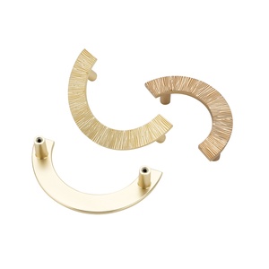 חומרה אישית מטבח חצי מעגל ארון מתכת מוצק מושך ידית ריהוט זהב - Product Image 2