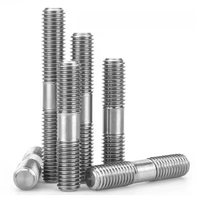 DIN976 Double Stud Bolt Carbon B7 Steel Fully Threaded Rod Bars Metric Black Zinc Finish Left/Right Hand YPH Brand DIN A193