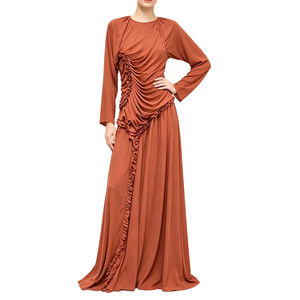 Buy In Bulk Burnt Orange Dresses Sleeves Long Sleeves With Slit |  Alibaba.com