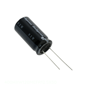 ตัวแทนจำหน่ายอย่างเป็นทางการ ตัวเก็บประจุแบบ CAP ALUM 120UF 20% 400V RADIAL 120 uF แบบ Through Hole 400HXW120MEFR12.5X50 - Product Image 1