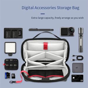 กระเป๋าเก็บของดิจิตอลอเนกประสงค์แบบใหม่ ทนแรงกระแทก ทนแรงกด สำหรับไมค์ DJI, สายเคเบิล, ยูดิสก์, ปากกาสไตลัส - Product Image 3