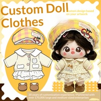 Tenues de poupée en coton personnalisées pour poupées en peluche de 10 cm/20 cm, accessoires BJD, jouets en peluche, personnalisation en gros disponible, à partir de 14 ans
