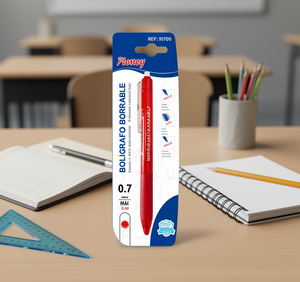 Stylo gel effaçable Ploney 0,7 mm rouge pour le bureau et l'école - Product Image 2