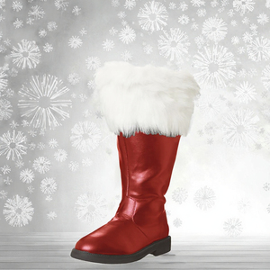 Vente en gros Nouveauté Hiver 2026 Bottes et bottines en fourrure de Père Noël en peluche blanche Halloween - Product Image 2