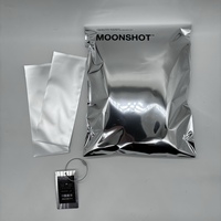 Sac d'expédition en poly aluminium métallisé argent mat personnalisé avec logo pour vêtements, livraison par courrier