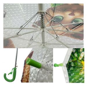 Parapluie droit personnalisé à impression numérique animale, léger, ouverture manuelle, fibre de verre, pour affaires et voyages - Product Image 6