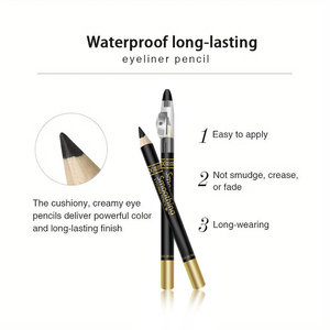 Crayon pour les yeux <span class=keywords><strong>Kajal</strong></span> longue durée en gros, crayon pour les yeux Kohl, imperméable, anti-bavures, noir mat - Product Image 3