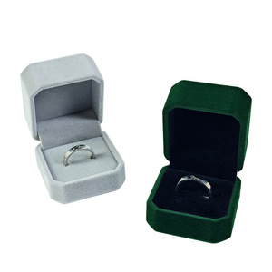 Anillo de propuesta de terciopelo, par de anillos, caja de almacenamiento, cajas de embalaje de joyería - Product Image 1