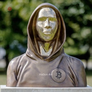 Statue de buste en bronze personnalisée du fondateur anonyme - Product Image 1