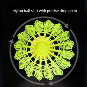 Kok Badminton nilon tahan lama, kok olahraga stabil elastis ringan kecepatan sedang - Product Image 6