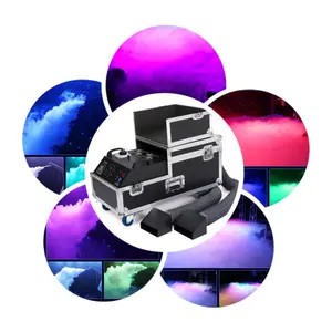 3000W bassa che giace nebbia macchina acqua a doppia uscita macchina fumo di terra per la fase di nozze festa in discoteca - Product Image 1