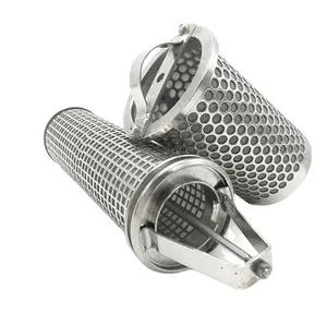 stainless steel perforated plate wire mesh screen basket filter duplex strainer valve basket filter oil gas liquid strainer