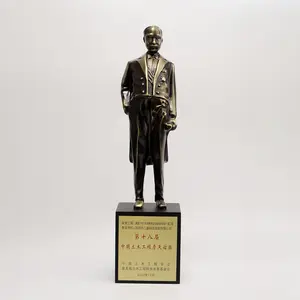Fabrikant Kwaliteit Custom Business Award Medailles En Trofeeën Messing Standbeeld Figuur Metalen Gift Classic Keeper Trofee