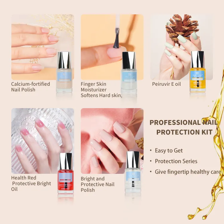 Manicure Nail Protection Kit Rubber Top Coat UV Gel Nail Polish Finger Protection