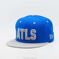 高品質フラットビル2トーンスナップバックキャップ帽子スポーツチーム新しい形時代の野球帽ウールブレンド素材パフ刺Embroidery