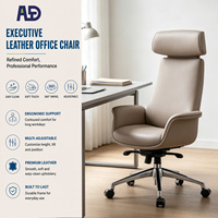 Fournisseur de chaises de bureau ergonomiques pivotantes en cuir à marque privée pour les bureaux, les hôtels et les salons