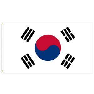 3x5Ft alta calidad Triple/doble capa más tela opaca 100D tela de poliéster Bandera de País PAÍS DE Corea del Sur - Product Image 1
