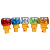 Balise Solaire d'Avertissement 6 LED Multi-Modes Clignotantes en ABS et PC, Étanche IP66 pour Chantiers Routiers Urbains et Autoroutiers