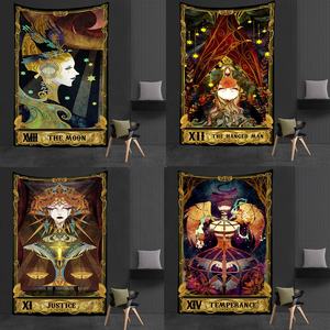 خمر الإبداعية فريدة من نوعها سر أسود الذهب التارو سلسلة بطاقة الجدار شنقا خلفية القماش 3D الطباعة الرقمية المفروشات - Product Image 2