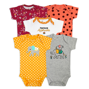 Set Estivo di 5 Pezzi per Neonata: Tutine a Maniche Corte e Body per Bambina - Product Image 4
