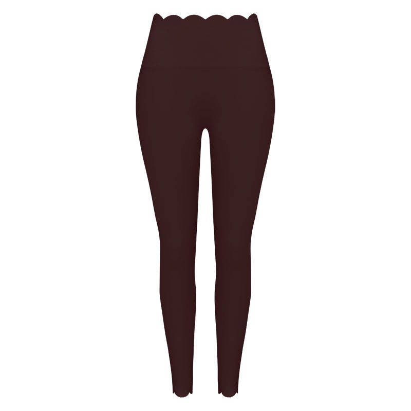 Pantalon à motif figue (bordure dentelle)