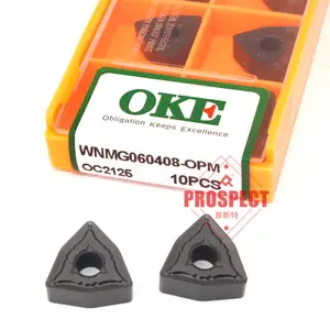 CNC cắt chèn máy hộp cắt carbide biến công cụ cho máy tiện WNMG060408-OPM oc2115 oke