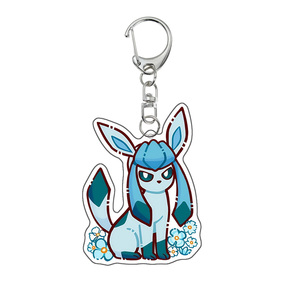 Llavero de anime Pokémon Flareon <span class=keywords><strong>Glaceon</strong></span> Umbreon Jolteon Espeon Sylveon <span class=keywords><strong>Vaporeon</strong></span>, colgante creativo de acrílico con diseño de dibujos animados, regalo - Product Image 2